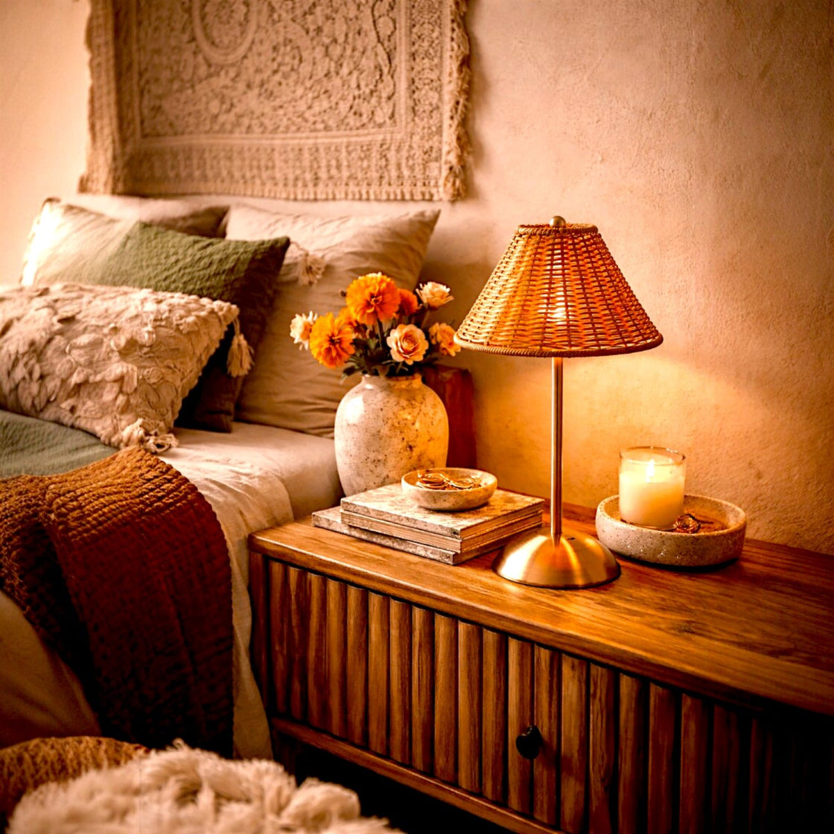 Lampe de table en rotin - Viva Lampe de table en rotin - Viva | Ambiance cosy