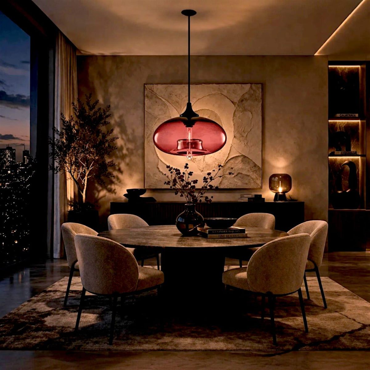 Luminaire suspension verre colore - Yva Luminaire suspension verre colore - Yva Éclat garanti