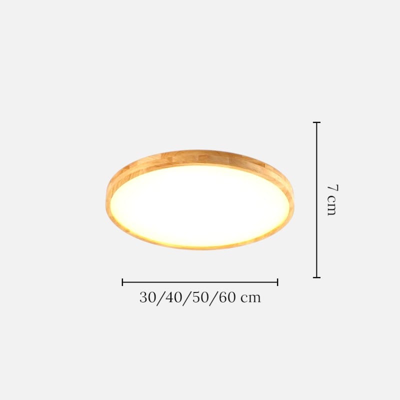 Plafonnier led rond bois - Melo Plafonnier led rond bois - Melo Chaleur immédiate