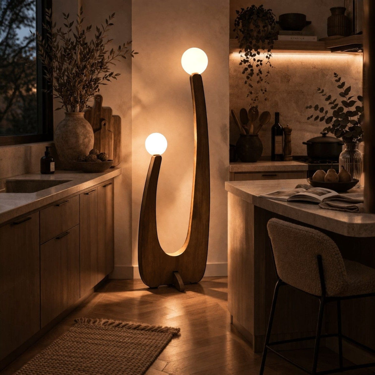 Lampadaire bois led - Solad Lampadaire bois led - Solad Illuminez, style bois LED