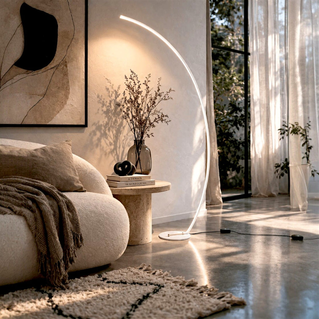 Lampadaire arc led - Kara Lampadaire arc led - Kara : Illuminez votre intérieur