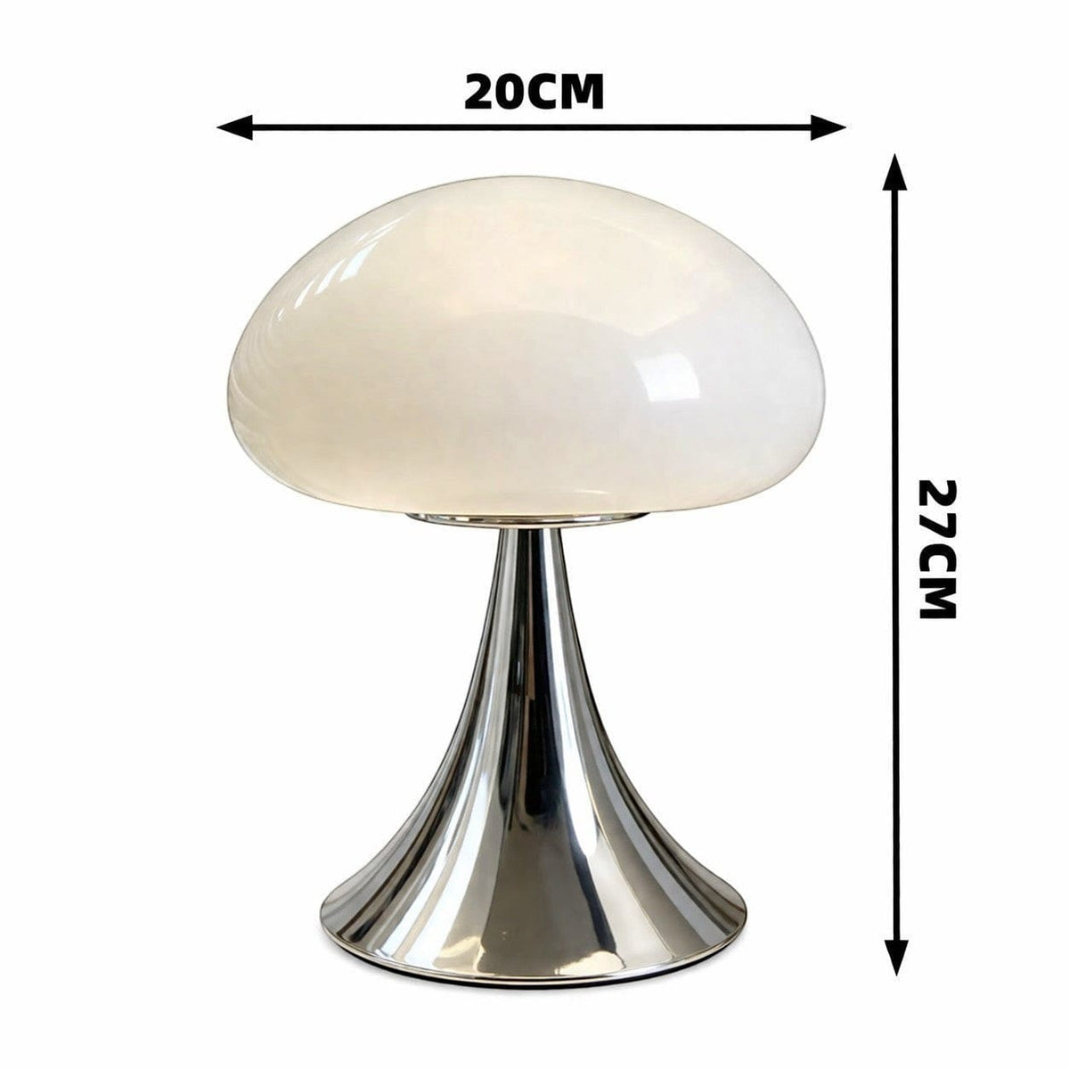 lampe champignon chromé - Satur lampe champignon chromé - Satur : Style lumineux