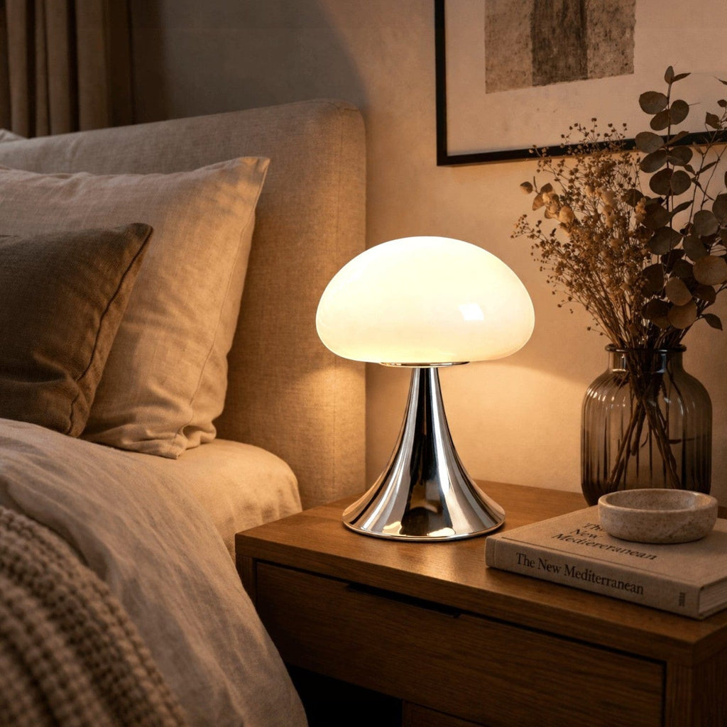lampe champignon chromé - Satur lampe champignon chromé - Satur : Style lumineux