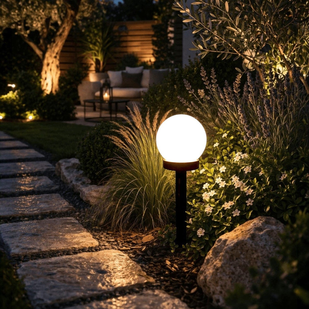 Boule lumière extérieure - Lexa Boule lumière extérieure - Lexa Illumine votre jardin !
