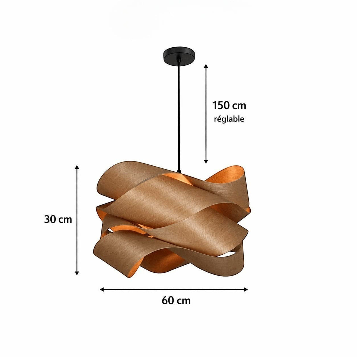 Lustre bois moderne - Boa Lustre bois moderne - Boa