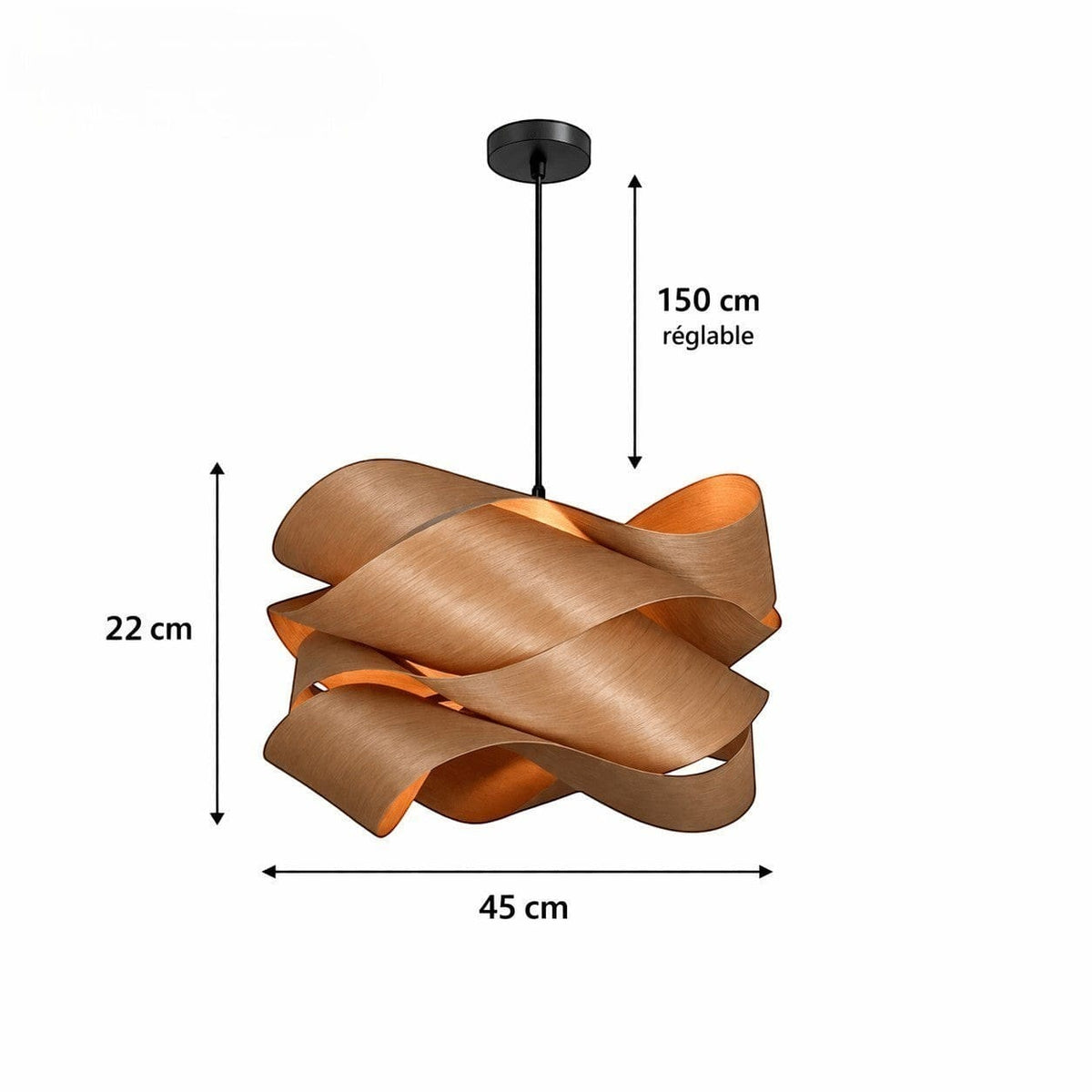 Lustre bois moderne - Boa Lustre bois moderne - Boa