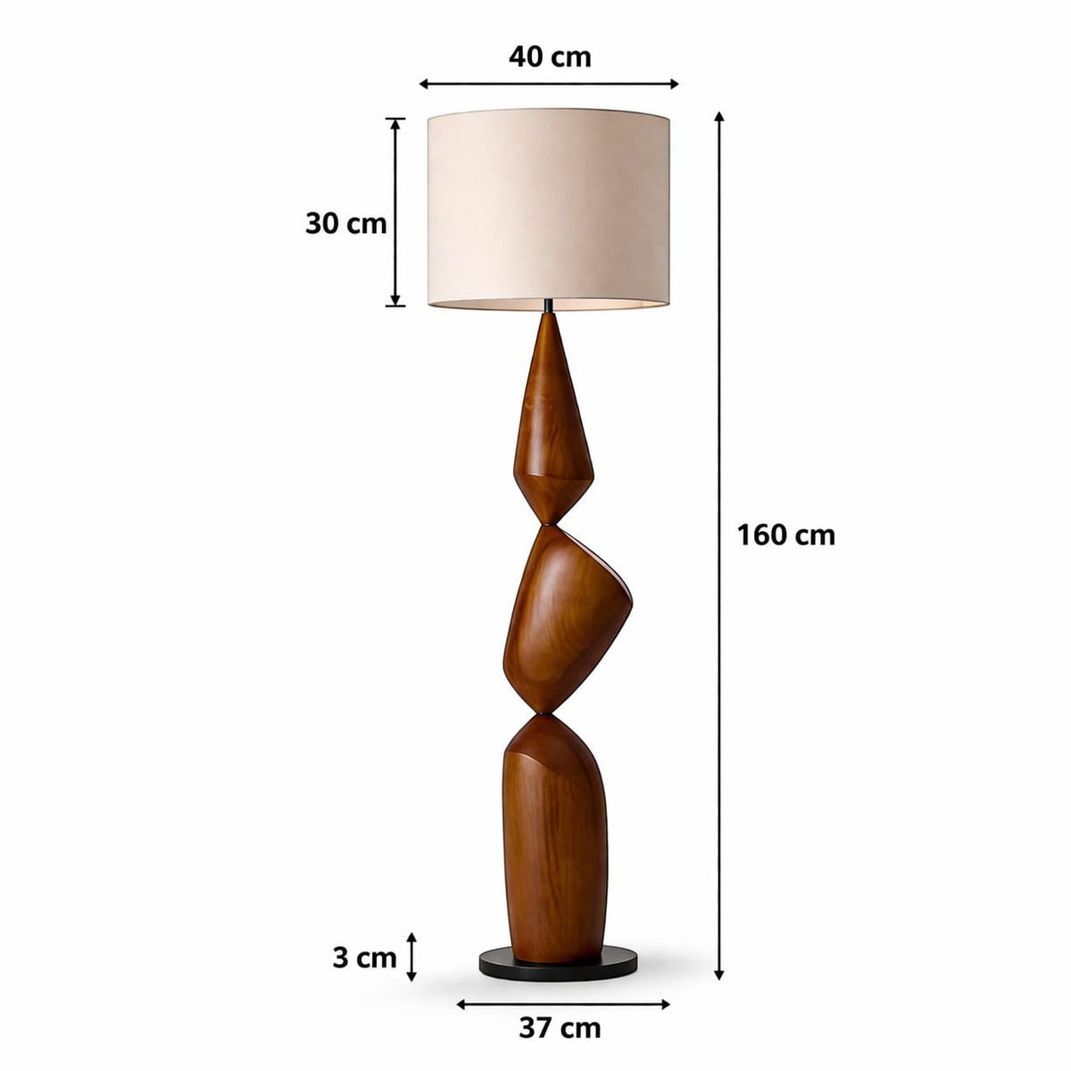 Lampadaire bois massif - Rebusto Lampadaire bois massif - Rebusto Charme naturel immédiat