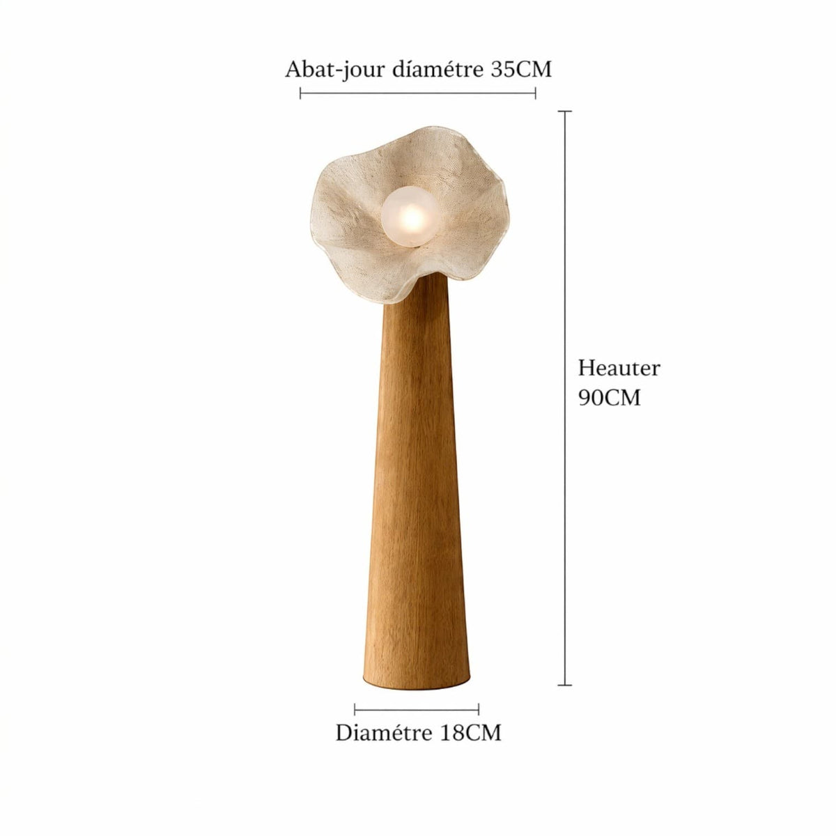 Lampe en bois massif - Satura Lampe en bois massif - Satura : Sublimez votre déco