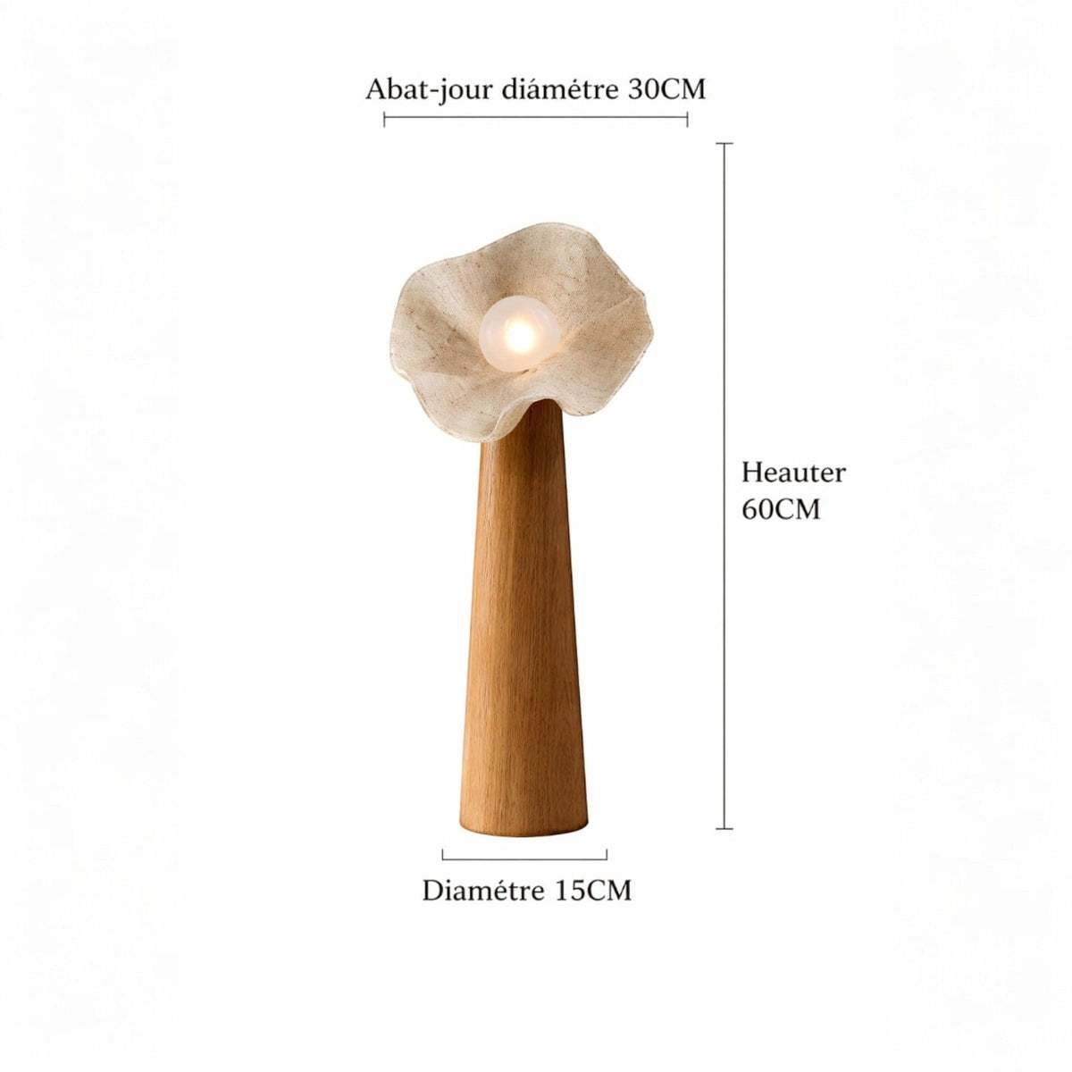Lampe en bois massif - Satura Lampe en bois massif - Satura : Sublimez votre déco