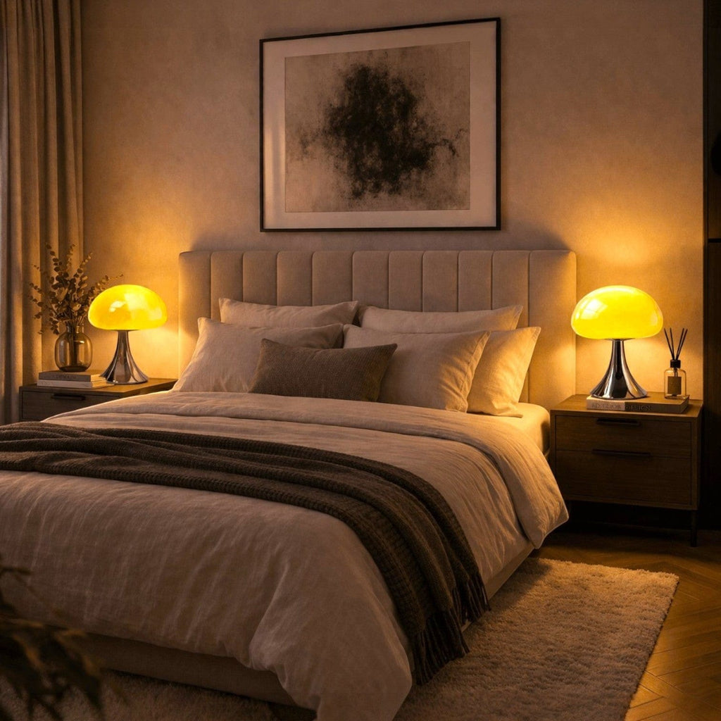 lampe champignon chromé - Satur lampe champignon chromé - Satur : Style lumineux