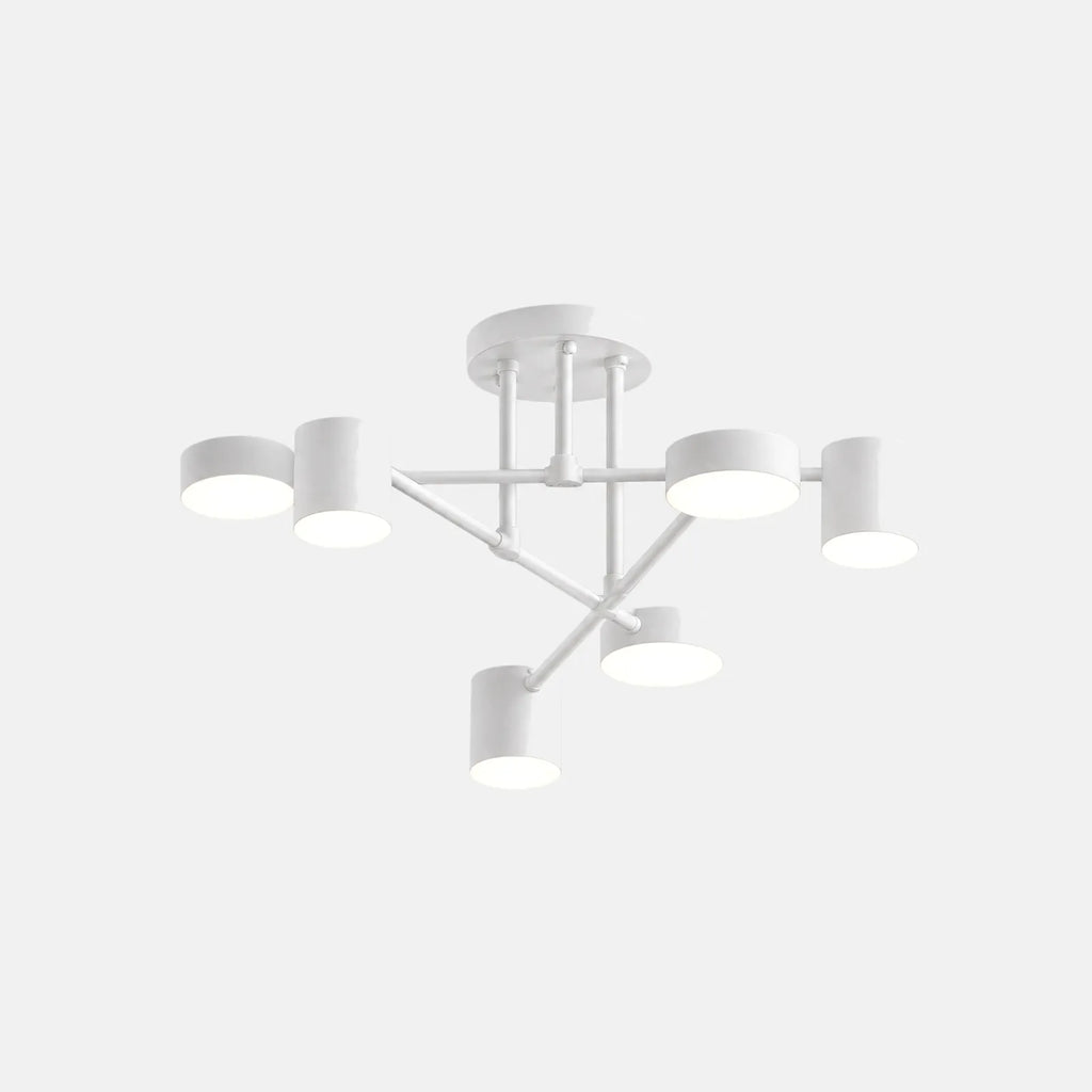Plafonnier LED design Oxmo blanc, sur fond uni