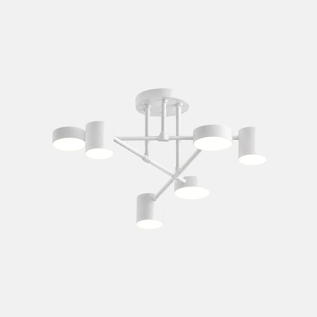 Plafonnier LED design Oxmo blanc, sur fond uni