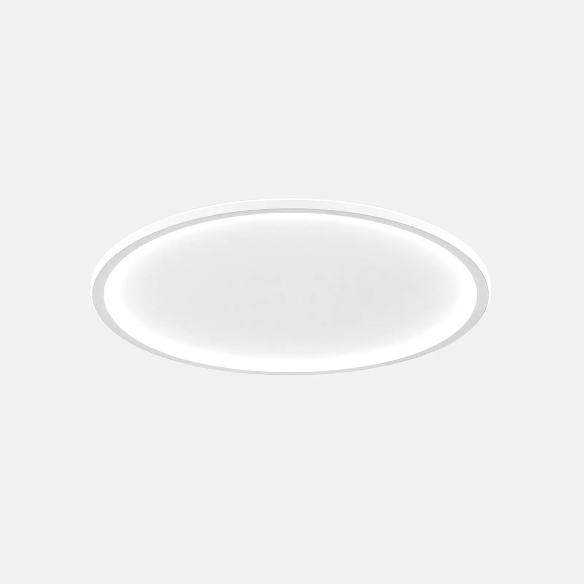Plafonnier LED rond extra-plat Beca blanc, sur fond uni