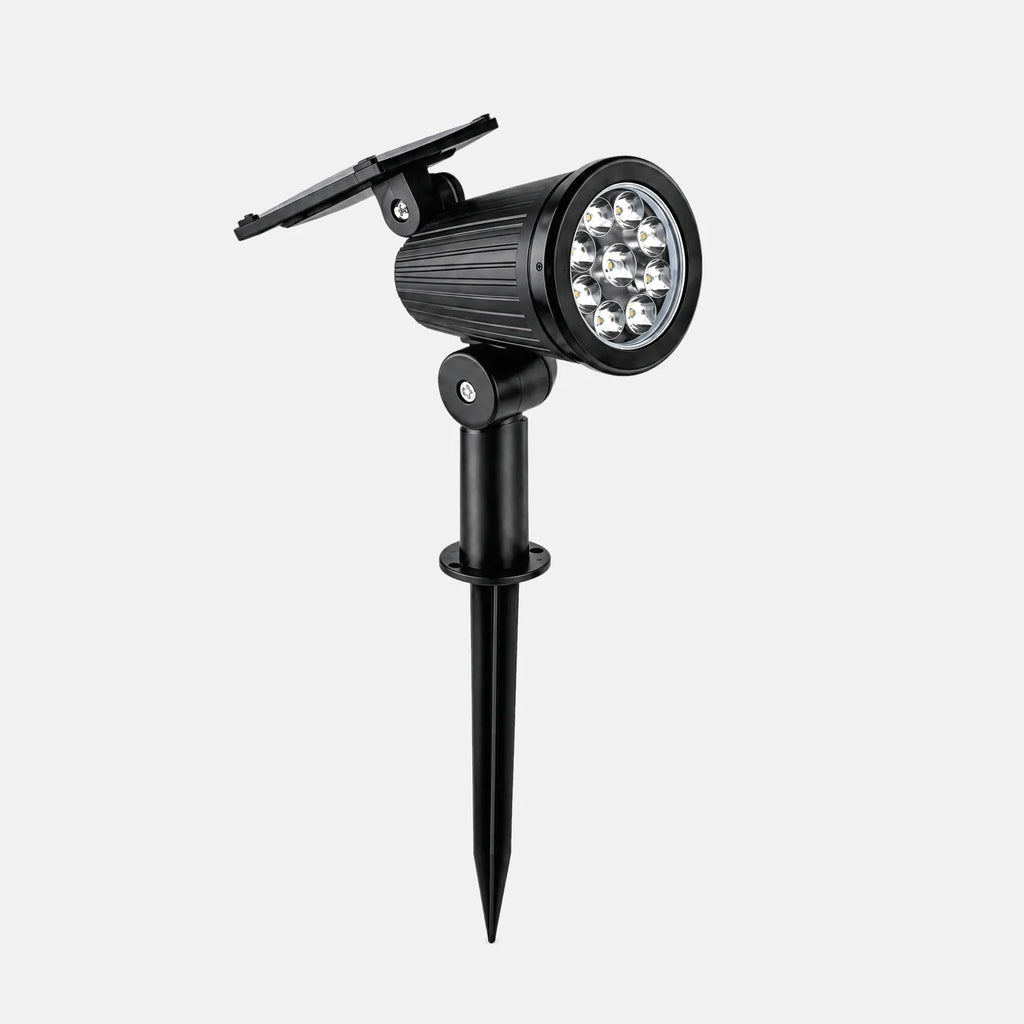Projecteur solaire LED Claris à piquer, noir, sur fond uni