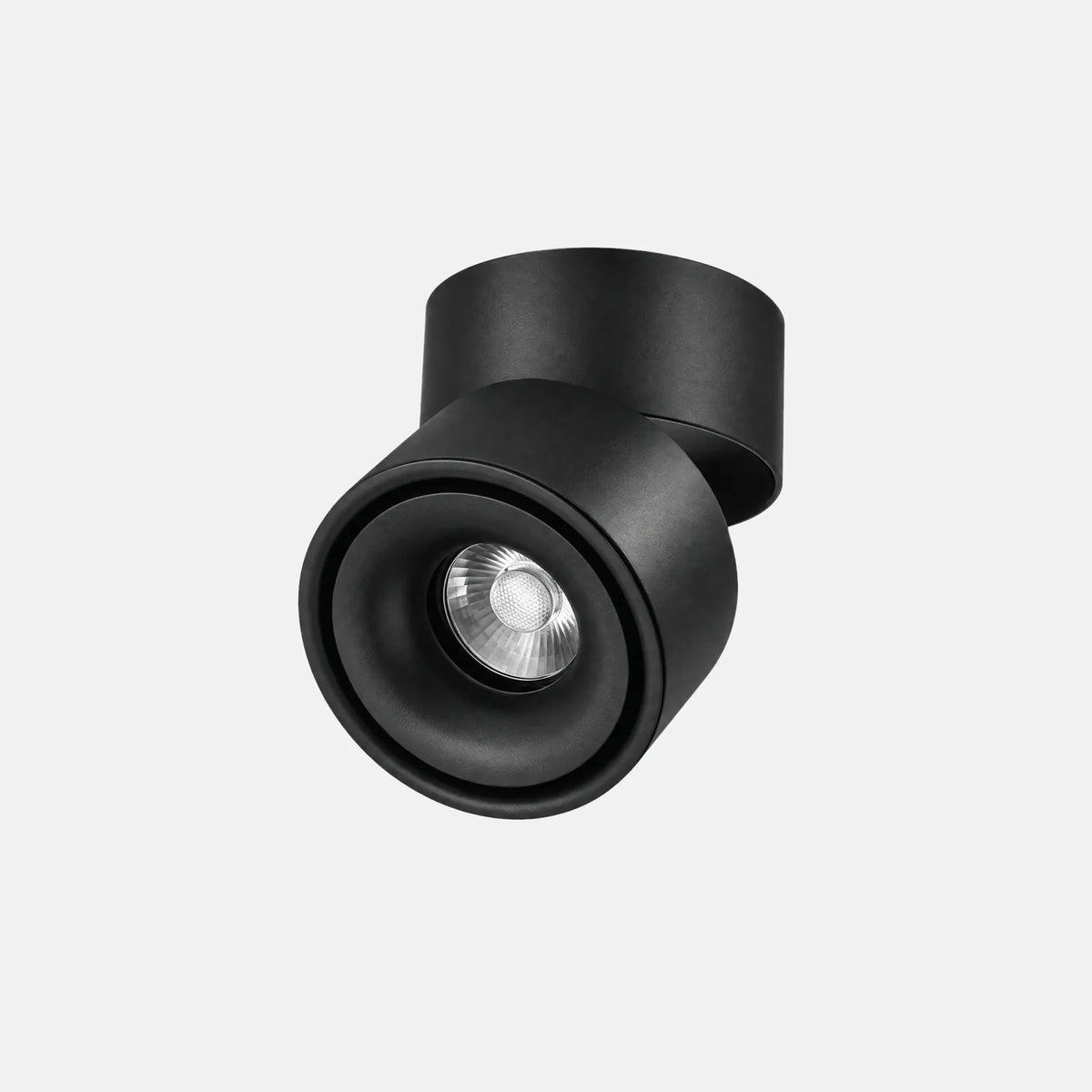 Spot rotatif LED Kols noir orientable, sur fond uni